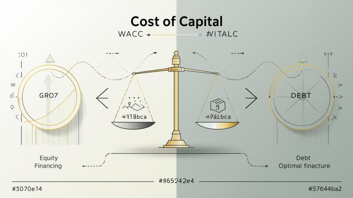 資本コストとWACCの構造を示すビジネスインフォグラフィック